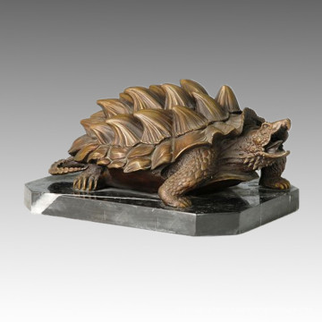 Statue animale Chelydra / Snapping Turtle Bronze Sculpture Tpal-071